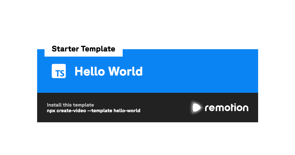 Hello World | Remotion Template